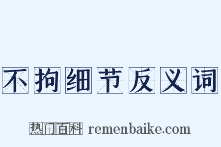 不拘细节反义词是什么意思的图片